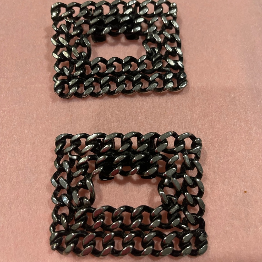 Black & Silver Shoe Clips